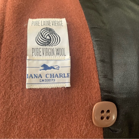 Vintage Diane Charles Brown Wool Full Length Winter Coat - Picture 4 of 16